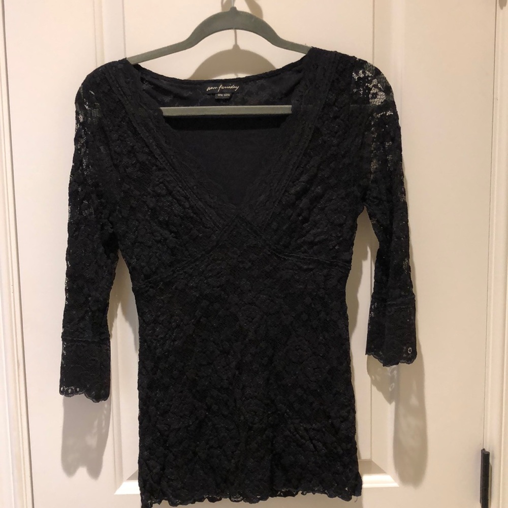 Black lace top